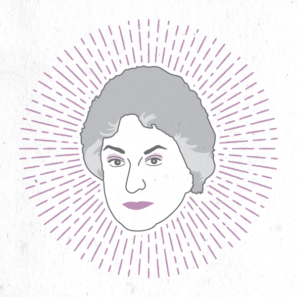 Sample Illustration of Bea Arthur with vintage light rays