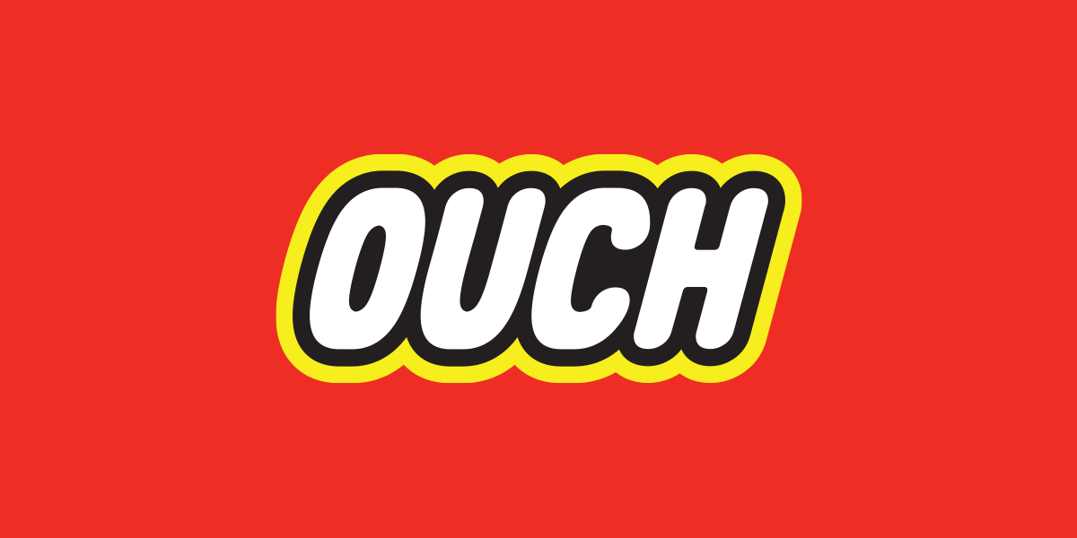 Ouch (Lego logo parody) by lunchboxbrain